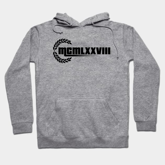 1978 Roman numerals Hoodie by hoopoe